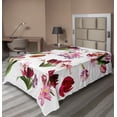 thumbnail image 1 of Ambesonne Floral Flat Sheet, Composition of Tulips Lilies, Twin Size, Multicolor, 1 of 1