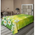 thumbnail image 1 of Ambesonne Floral Flat Sheet, Daffodils Spring Petals, Twin Size, Green Yellow, 1 of 1