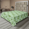 thumbnail image 1 of Ambesonne Floral Flat Sheet, Dragonflies and Campanulas, Queen Size, Pale Green Pale Blue, 1 of 1