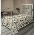 thumbnail image 1 of Ambesonne Floral Flat Sheet, Drawings of Tea Cups Flowers, TwinXL Size, Cadet Blue Yellow, 1 of 1