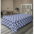 thumbnail image 1 of Ambesonne Floral Flat Sheet, Eastern Art Flowers Pattern, TwinXL Size, Ceil Blue Indigo, 1 of 1