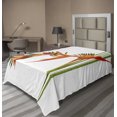 thumbnail image 1 of Ambesonne Floral Flat Sheet, Exotic Flower Branch, TwinXL Size, Green Orange, 1 of 1