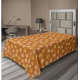 thumbnail image 1 of Ambesonne Floral Flat Sheet, Fall Theme Pine Cones Dots, TwinXL Size, Burnt Sienna Pale Yellow, 1 of 1