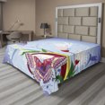 thumbnail image 1 of Ambesonne Floral Flat Sheet, Fantasy Colorful, Queen Size, Multicolor, 1 of 1