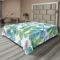 thumbnail image 1 of Ambesonne Floral Flat Sheet, Flowers Leaves Ivy Ombre, California King, Fern Green Pale Blue, 1 of 1