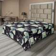 thumbnail image 1 of Ambesonne Floral Flat Sheet, Geometric Soft Spring, Queen Size, Pale Green Slate Blue, 1 of 1