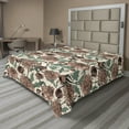 thumbnail image 1 of Ambesonne Floral Flat Sheet, Graphical Chrysanthemums, Full Size, Champagne Peach, 1 of 1