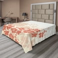 thumbnail image 1 of Ambesonne Floral Flat Sheet, Hawaii Flowers Tropical, Queen Size, Fuchsia Salmon White, 1 of 1