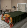 thumbnail image 1 of Ambesonne Floral Flat Sheet, Hawaiian Romantic, TwinXL Size, Army Green Amber Red, 1 of 1