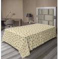 thumbnail image 1 of Ambesonne Floral Flat Sheet, Irregular Dots and Flowers, Twin Size, Eggshell Blush, 1 of 1