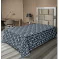 thumbnail image 1 of Ambesonne Floral Flat Sheet, Japanese Striped Graphic, TwinXL Size, Charcoal Grey Dark Blue, 1 of 1