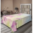 thumbnail image 1 of Ambesonne Floral Flat Sheet, Larkspur Petals Summer, Twin Size, Pale Green Pale Pink, 1 of 1