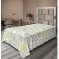 thumbnail image 1 of Ambesonne Floral Flat Sheet, Leaves Branchs Vintage, Twin Size, Grey Green, 1 of 1