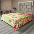 thumbnail image 1 of Ambesonne Floral Flat Sheet, Leaves Paisley, California King, Multicolor, 1 of 1