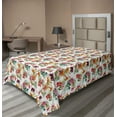 thumbnail image 1 of Ambesonne Floral Flat Sheet, Lilies Blossoms Skull, Twin Size, Pink Orange Green, 1 of 1