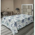 thumbnail image 1 of Ambesonne Floral Flat Sheet, Linear Flowers Leaves Dots, TwinXL Size, Multicolor, 1 of 1