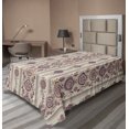 thumbnail image 1 of Ambesonne Floral Flat Sheet, Medieval Illustration Art, Twin Size, Dried Rose and Eggshell, 1 of 1