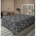 thumbnail image 1 of Ambesonne Floral Flat Sheet, Monochrome Peonies, TwinXL Size, Charcoal Grey and White, 1 of 1