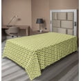 thumbnail image 1 of Ambesonne Floral Flat Sheet, Monotone Flowers, TwinXL Size, Green Brown Yellow Green, 1 of 1