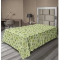thumbnail image 1 of Ambesonne Floral Flat Sheet, Nature of Gentle Spring, Twin Size, Apple Green Cadet Blue, 1 of 1