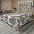 thumbnail image 1 of Ambesonne Floral Flat Sheet, Paisley, Queen Size, Violet Blue Marigold, 1 of 1