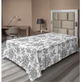 thumbnail image 1 of Ambesonne Floral Flat Sheet, Petals, TwinXL Size, Dimgray, 1 of 1