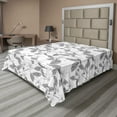thumbnail image 1 of Ambesonne Floral Flat Sheet, Plumeria Flowers Concept, Queen Size, Grey and White, 1 of 1
