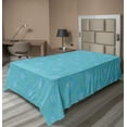 thumbnail image 1 of Ambesonne Floral Flat Sheet, Pointy Petals Flowers Leaves, TwinXL Size, Sky Blue Seafoam, 1 of 1