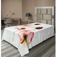 thumbnail image 1 of Ambesonne Floral Flat Sheet, Poppy Vintage Blossom, Twin Size, Pink Red, 1 of 1
