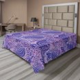 thumbnail image 1 of Ambesonne Floral Flat Sheet, Purple Toned Flower Swirls, Full Size, Blue Violet Lilac, 1 of 1