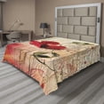 thumbnail image 1 of Ambesonne Floral Flat Sheet, Retro Floral Design, Queen Size, Multicolor, 1 of 1