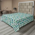 thumbnail image 1 of Ambesonne Floral Flat Sheet, Rosebuds Abstract Cartoon, King Size, Rose and Pale Seafoam, 1 of 1