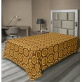 thumbnail image 1 of Ambesonne Floral Flat Sheet, Round Concentric Flowers, TwinXL Size, Pale Redwood Marigold, 1 of 1