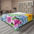 thumbnail image 1 of Ambesonne Floral Flat Sheet, Spring Blossom, Full Size, Multicolor, 1 of 1