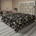 thumbnail image 1 of Ambesonne Floral Flat Sheet, Spring Season Botany, California King, Charcoal Grey and Multicolor, 1 of 1