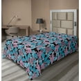 thumbnail image 1 of Ambesonne Floral Flat Sheet, Tropic Pattern Spring Petal, Twin Size, Pale Muave Black, 1 of 1