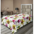 thumbnail image 1 of Ambesonne Floral Flat Sheet, Vibrant Magnolia Flower, TwinXL Size, Multicolor, 1 of 1