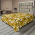 thumbnail image 1 of Ambesonne Floral Flat Sheet, Vintage Bouquet Botany, California King, Earth Yellow Beige, 1 of 1