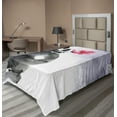 thumbnail image 1 of Ambesonne Floral Flat Sheet, Watercolor Coral Vase Orchid, Twin Size, Coral Charcoal Grey, 1 of 1