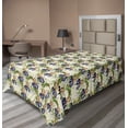 thumbnail image 1 of Ambesonne Floral Flat Sheet, Watercolor Style Tropic Art, TwinXL Size, Cream and Multicolor, 1 of 1