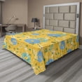 thumbnail image 1 of Ambesonne Floral Flat Sheet, Watermelon Berry Kiwi Fruit, King Size, Purple Grey and Multicolor, 1 of 1