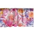 thumbnail image 1 of Ambesonne Floral Fun Window Valance with Rod Pocket, Ebru Flowers Art Print, 54" x 12", Pink Mustard Dark Violet, 1 of 1