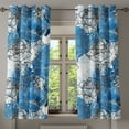thumbnail image 1 of Ambesonne Floral Grommet Curtain, Abstract Dream Garden Blooms, 50"x60", White Sea Blue, 1 of 5
