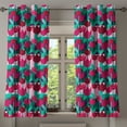 thumbnail image 1 of Ambesonne Floral Grommet Curtain, Abstract Tulips Flowers, 50" x 63", Jade Green and Red, 1 of 6