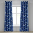thumbnail image 1 of Ambesonne Floral Grommet Curtain, Art Minimalist Bloom Pattern, 50"x84", Soft Blue Pale Grey, 1 of 5