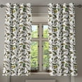thumbnail image 1 of Ambesonne Floral Grommet Curtain, Autumn Nature Design, 50" x 54", Dark Brown Fern Green, 1 of 6