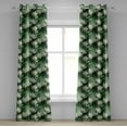 thumbnail image 1 of Ambesonne Floral Grommet Curtain, Blossoming Spring Asian Art, 50"x120", Reseda Green, 1 of 5