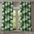 thumbnail image 1 of Ambesonne Floral Grommet Curtain, Blossoming Spring Asian Art, 50"x63", Reseda Green, 1 of 1