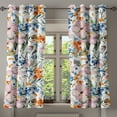 thumbnail image 1 of Ambesonne Floral Grommet Curtain, Bohemian Garden Branches Art, 50"x63", Rose Orange and Slate Blue, 1 of 5