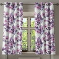 thumbnail image 1 of Ambesonne Floral Grommet Curtain, Cherry Blossoms Spring Print, 50"x63", Pale Purple Violet and Pink, 1 of 5